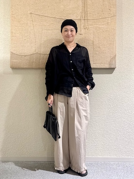 「かぐれ（カグレ）のアイテム（その他パンツ）」を使った、クボさん（レディース・161cm）の夏コーディネート