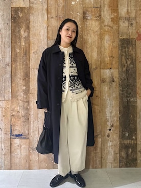 「アイテム（テーラードジャケット）」を使った、クボさん（レディース・161cm）の秋コーディネート