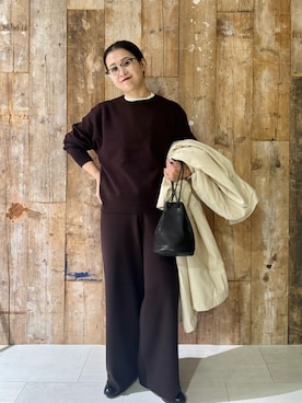 「アイテム（その他アウター）」を使った、クボさん（レディース・161cm）の秋コーディネート