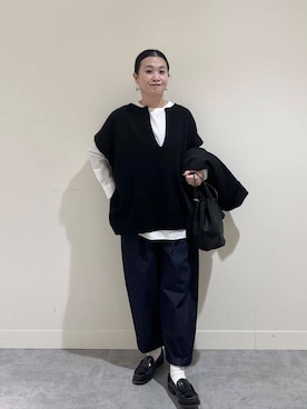 「アイテム（その他雑貨）」を使った、クボさん（レディース・161cm）の冬コーディネート