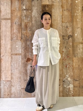 「骨格ナチュラル」｜クボさん（レディース・161cm）の夏コーディネート