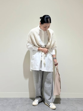 「アイテム（マフラー）」を使った、クボさん（レディース・161cm）の秋コーディネート