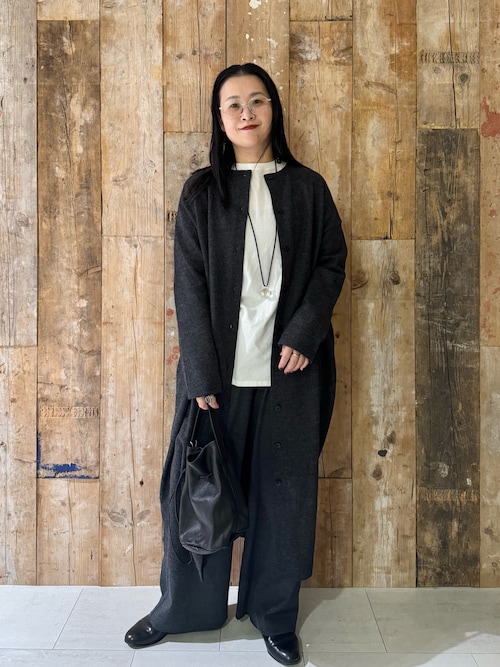 美品　かぐれ kagure ウールカットパイピングワンピース　黒ロング　日本製 楽天市場】レディスワンピース(ウールカットパイピングワンピース)／か