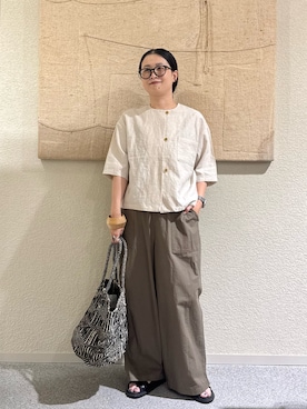 「かぐれ（カグレ）のアイテム」を使った、クボさん（レディース・161cm）の夏コーディネート