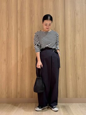 「アイテム（その他雑貨）」を使った、クボさん（レディース・161cm）の秋コーディネート