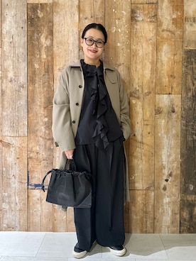 「アイテム（その他雑貨）」を使った、クボさん（レディース・161cm）の冬コーディネート