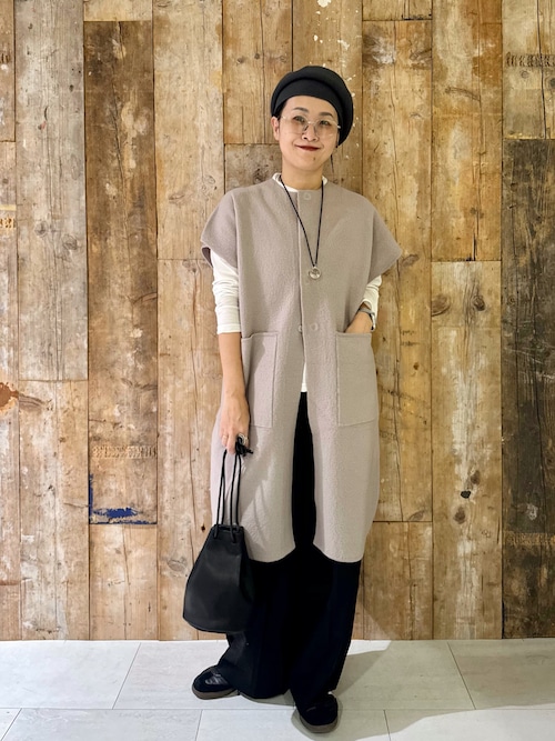 セール】圧縮ウールフレンチロングジレ（ベスト）｜かぐれ（カグレ）の