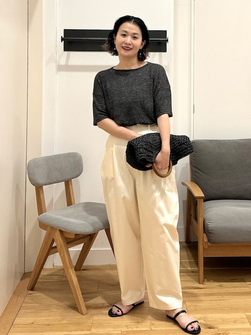 URBAN RESEARCH DOORS - でみこ　unics  ボートネックスウェット　２点おまとめ セール】『UVカット』リネンボートネックニット（ニット