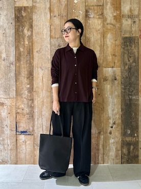 「アイテム（シャツ/ブラウス）」を使った、クボさん（レディース・161cm）の秋コーディネート