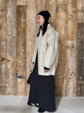 「アイテム（スウェット）」を使った、クボさん（レディース・161cm）の秋コーディネート