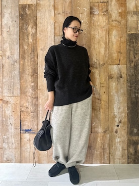 「アイテム（雑貨/ホビー）」を使った、クボさん（レディース・161cm）の冬コーディネート