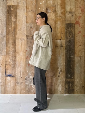 「かぐれ」｜「アイテム（スウェット）」を使った、クボさん（レディース・161cm）の秋コーディネート