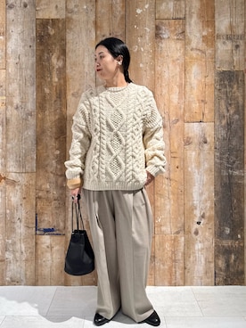 「かぐれ（カグレ）のアイテム（ニット/セーター）」を使った、クボさん（レディース・161cm）の秋コーディネート