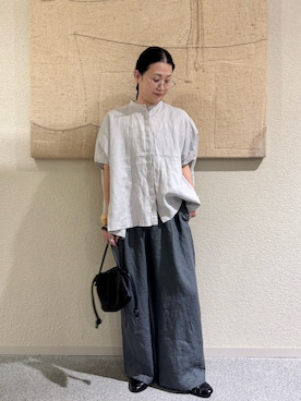 「リネン」｜クボさん（レディース・161cm）の春コーディネート