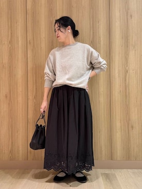「アイテム（その他雑貨）」を使った、クボさん（レディース・161cm）の冬コーディネート