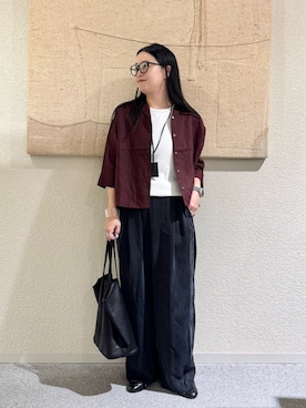 「かぐれ（カグレ）のアイテム（バッグ）」を使った、クボさん（レディース・161cm）の春コーディネート