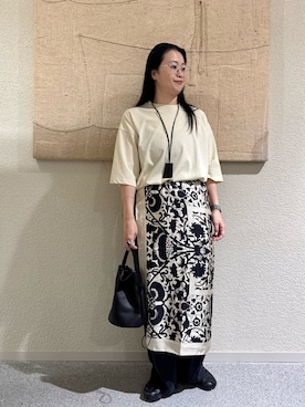 「かぐれ（カグレ）のアイテム」を使った、クボさん（レディース・161cm）の春コーディネート