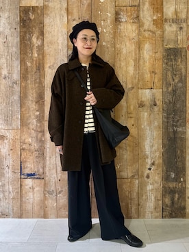 「アイテム（バッグ）」を使った、クボさん（レディース・161cm）の秋コーディネート