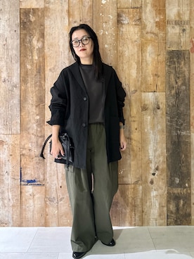 「アイテム（スウェット）」を使った、クボさん（レディース・161cm）の秋コーディネート