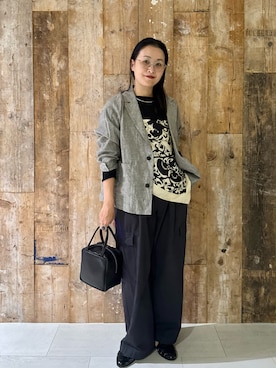 「アイテム（その他アウター）」を使った、クボさん（レディース・161cm）の夏コーディネート