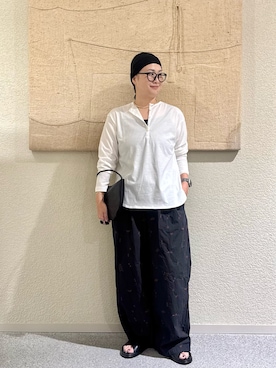 「かぐれ（カグレ）のアイテム（その他パンツ）」を使った、クボさん（レディース・161cm）の夏コーディネート
