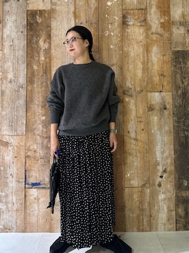 「アイテム（その他雑貨）」を使った、クボさん（レディース・161cm）の秋コーディネート