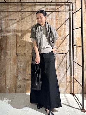 「初夏のお出掛けコーデ」｜「アイテム（スウェット）」を使った、クボさん（レディース・161cm）の春コーディネート
