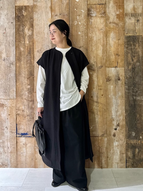 希少！カシミア100% マイラン ジレワンピース 着回し抜群 一部WEB限定カラー』ウールミルドジレワンピース（ワンピース）｜か