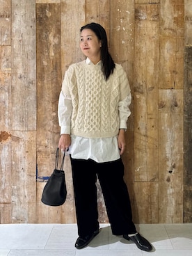 「mormyrus（モルミルス）のアイテム」を使った、クボさん（レディース・161cm）の秋コーディネート