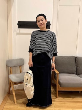 「アイテム（ヘアバンド）」を使った、クボさん（レディース・161cm）の夏コーディネート