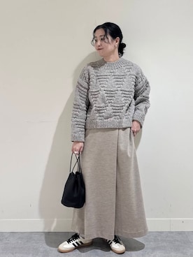 「アイテム（その他雑貨）」を使った、クボさん（レディース・161cm）の冬コーディネート