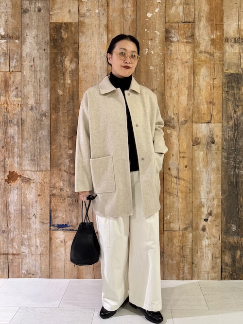 ウールステンカラーショートコート（その他アウター）｜かぐれ