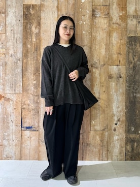 「かぐれ（カグレ）のアイテム（ニット/セーター）」を使った、クボさん（レディース・161cm）の秋コーディネート