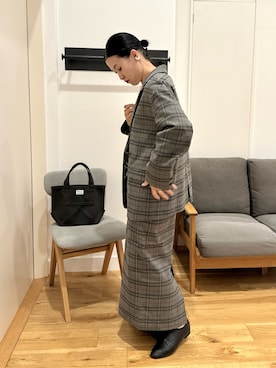 「orcival」｜「アイテム（その他アウター）」を使った、クボさん（レディース・161cm）の秋コーディネート