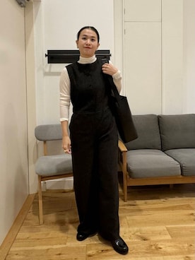 「アイテム（レインシューズ）」を使った、クボさん（レディース・161cm）の秋コーディネート