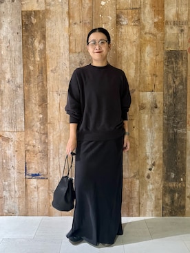 「かぐれ」｜「アイテム（スウェット）」を使った、クボさん（レディース・161cm）の秋コーディネート