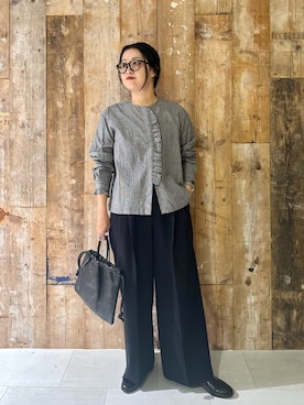 「アイテム（雑貨/ホビー）」を使った、クボさん（レディース・161cm）の秋コーディネート