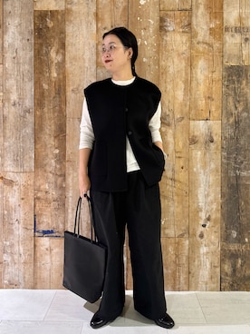 「季節の変わり目羽織コーデ」｜「アイテム（ジャケット/アウター）」を使った、クボさん（レディース・161cm）の秋コーディネート