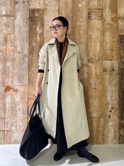 かぐれ　『ユニセックス』コットンリネンオーバートレンチ かぐれ｜『ユニセックス』コットンリネンオーバートレンチコート