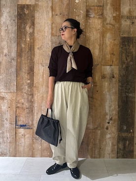 「アイテム（その他雑貨）」を使った、クボさん（レディース・161cm）の秋コーディネート