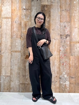 「アイテム（オールインワン・サロペット）」を使った、クボさん（レディース・161cm）の夏コーディネート