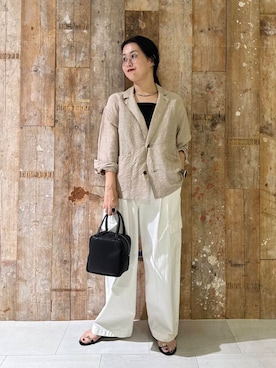「夏コーデ」｜「アイテム（その他アウター）」を使った、クボさん（レディース・161cm）の夏コーディネート
