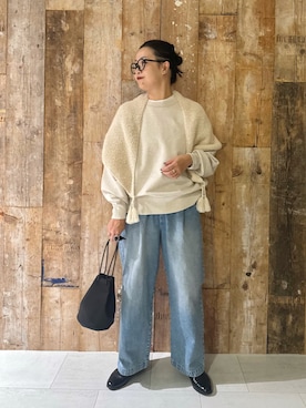 「アイテム（スウェット）」を使った、クボさん（レディース・161cm）の秋コーディネート