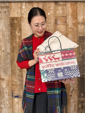 「アイテム（ファッション雑貨）」を使った、クボさん（レディース・161cm）の秋コーディネート