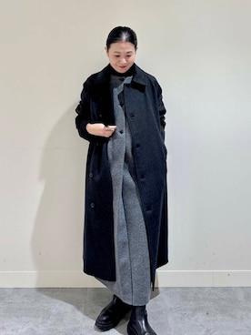 「かぐれ」｜「アイテム（ピーコート）」を使った、クボさん（レディース・161cm）の冬コーディネート