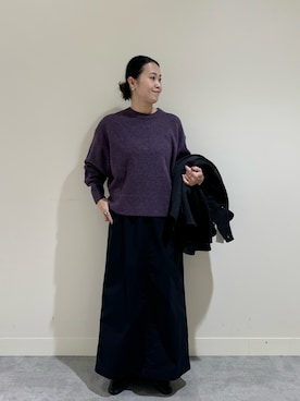 「かぐれ」｜「アイテム（ピーコート）」を使った、クボさん（レディース・161cm）の冬コーディネート