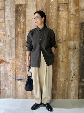 「mormyrus（モルミルス）のアイテム」を使った、クボさん（レディース・161cm）の秋コーディネート