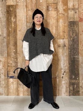 「アイテム（雑貨/ホビー）」を使った、クボさん（レディース・161cm）の冬コーディネート