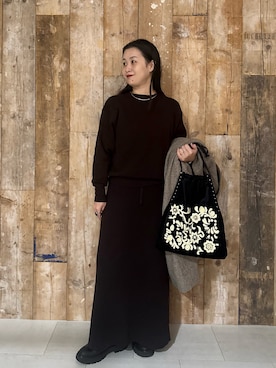 「アイテム（その他アウター）」を使った、クボさん（レディース・161cm）の秋コーディネート