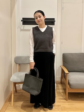 「Hanes」｜クボさん（レディース・161cm）の秋コーディネート